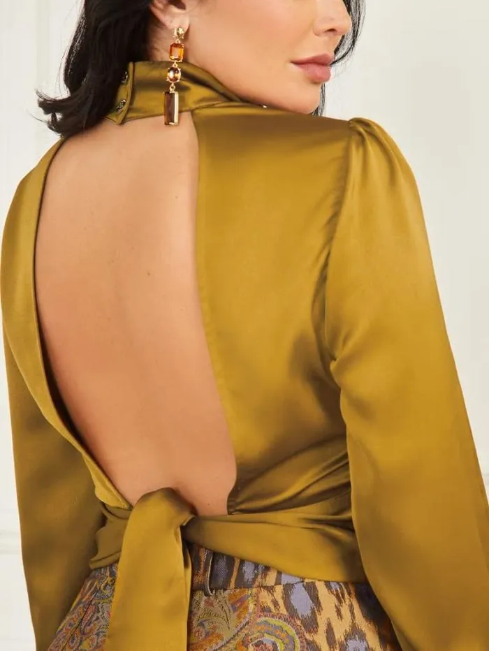 Marciano Libertine Top Cider Gold A299 Women Tops And Sweaters Marciano Libertine Top Cider Gold A299 Women Tops And Sweaters