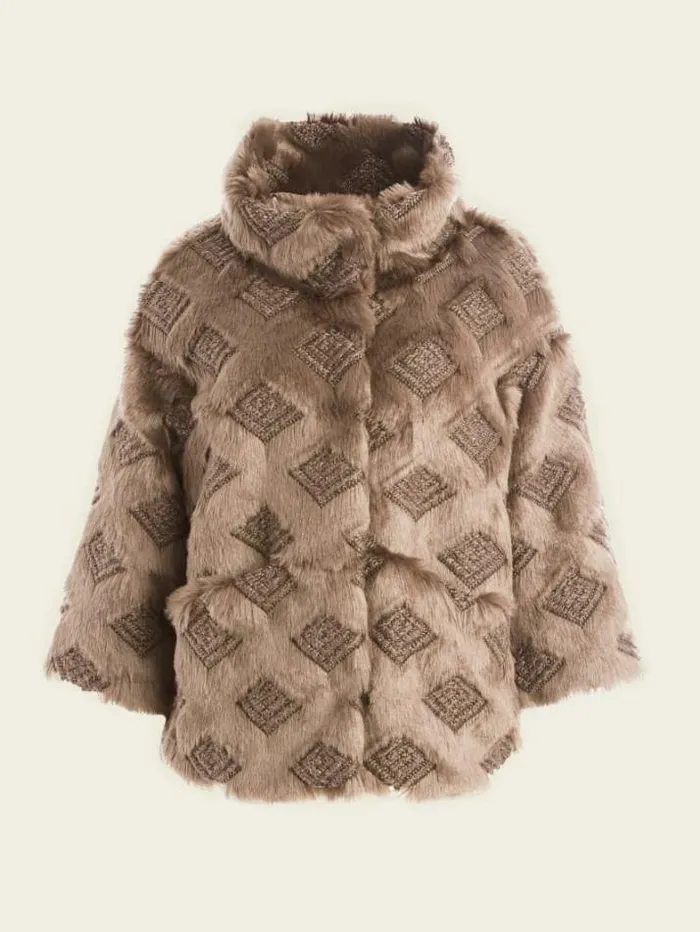 Marciano Luna Jacket Allover Embroidered Bisqu Women Jackets Marciano Luna Jacket Allover Embroidered Bisqu Women Jackets