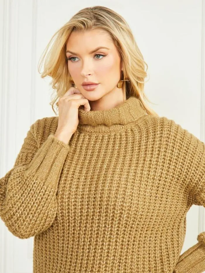 Marciano Promise WoolBlend Sweater Cider Gold Multi Women Tops And Sweaters