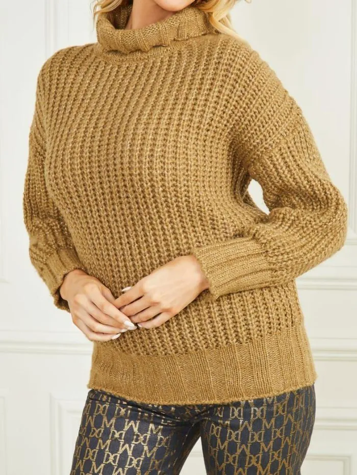 Marciano Promise WoolBlend Sweater Cider Gold Multi Women Tops And Sweaters
