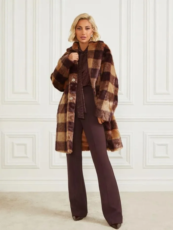 Marciano Rochelle Coat Camel And Dark Bourbon Bi Women Jackets
