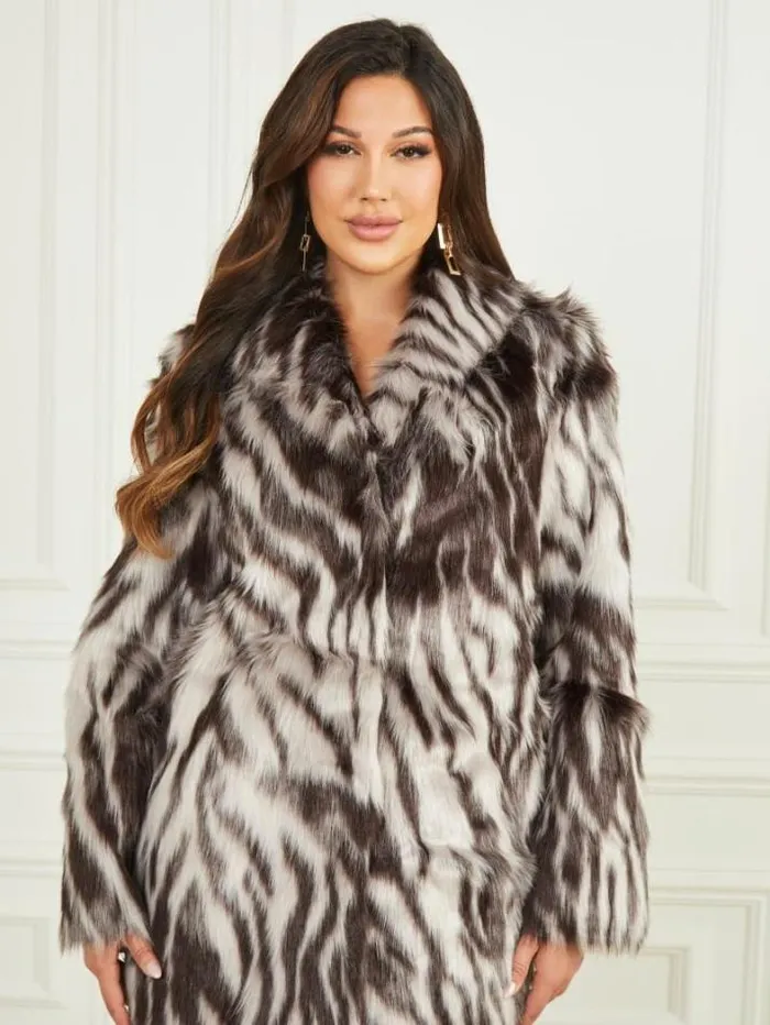 Marciano Smoke And Mirrors FauxFur Coat Smoke And Mirrors Abstrac Women Jackets Marciano Smoke And Mirrors FauxFur Coat Smoke And Mirrors Abstrac Women Jackets