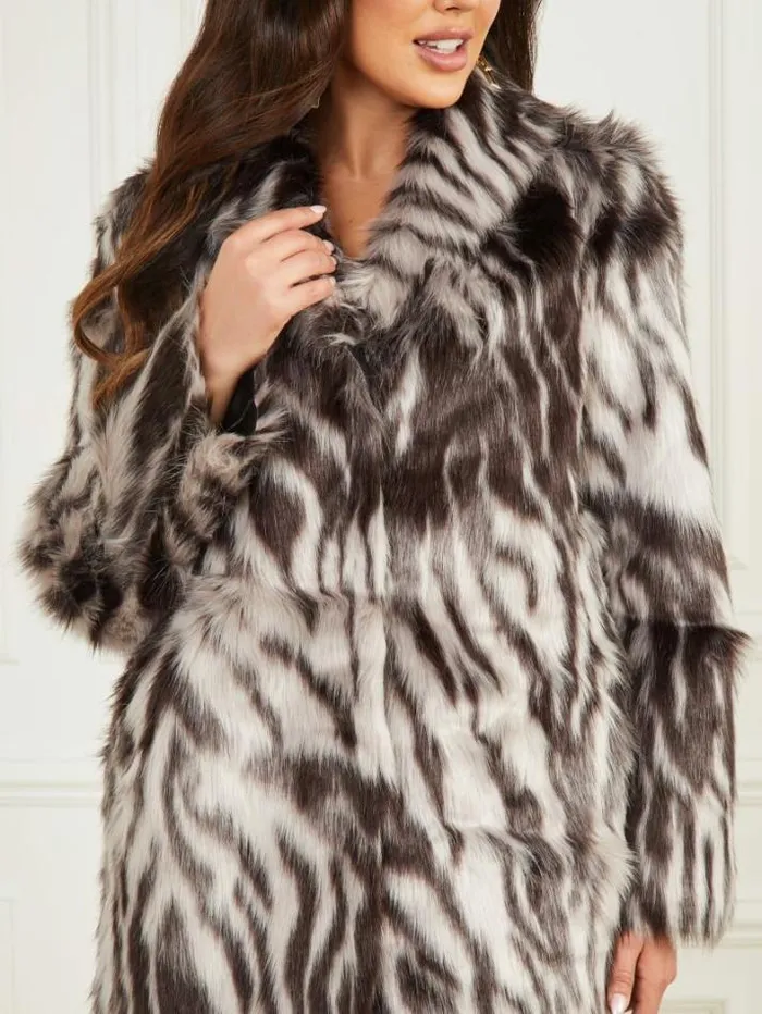 Marciano Smoke And Mirrors FauxFur Coat Smoke And Mirrors Abstrac Women Jackets Marciano Smoke And Mirrors FauxFur Coat Smoke And Mirrors Abstrac Women Jackets