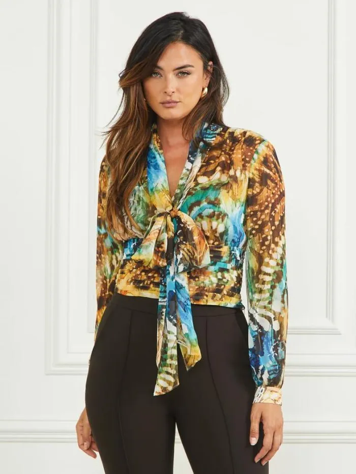 Marciano Tamara Printed Blouse Eutopia Print Women Tops And Sweaters