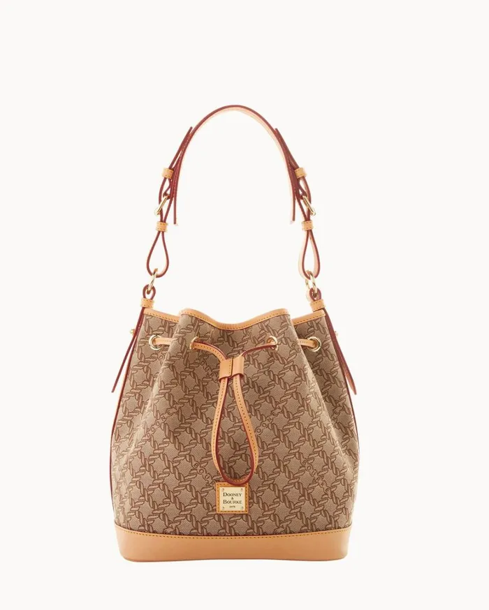 Maritime Drawstring Brown Women Dooney and Bourke Shoulder Bags