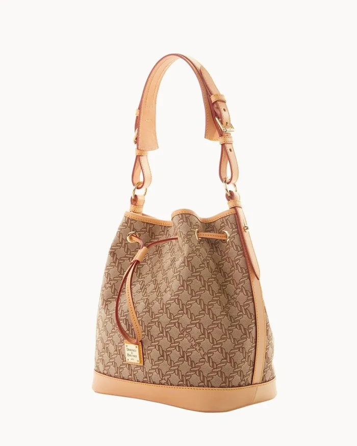 Maritime Drawstring Brown Women Dooney and Bourke Shoulder Bags