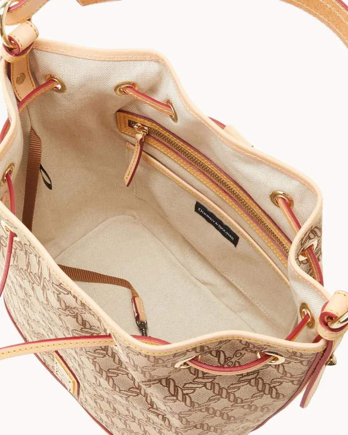 Maritime Drawstring Brown Women Dooney and Bourke Shoulder Bags