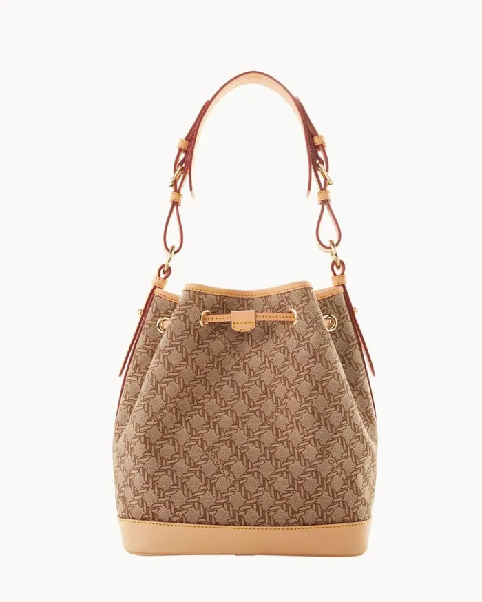 Maritime Drawstring Brown Women Dooney and Bourke Shoulder Bags