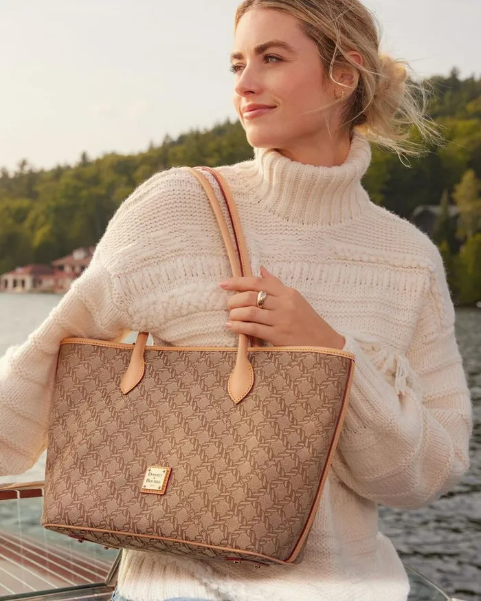 Maritime Tote Brown Women Dooney and Bourke Totes Maritime Tote Brown Women Dooney and Bourke Totes