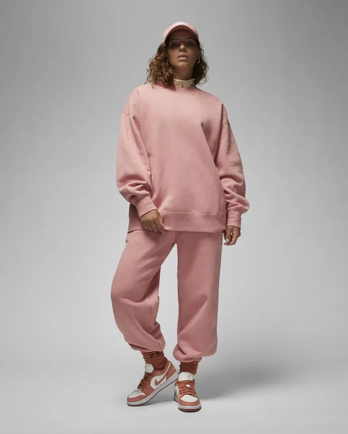 Matching Sets Women Nike Jordan Flight Fleece Red Stardust