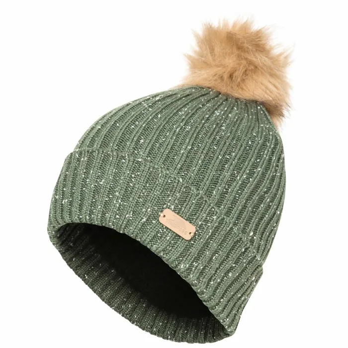 McNally Knitted Bobble Hat Moss Fleck Women Trespass Hats