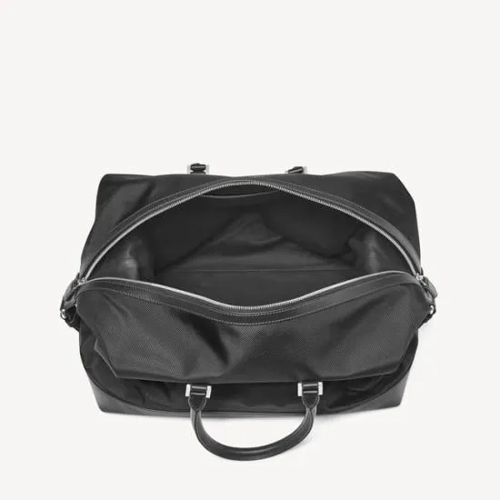 Men039s Weekend Bag Black Leathertrim Nylon Canvas Men Aspinal Of London Travel Bags