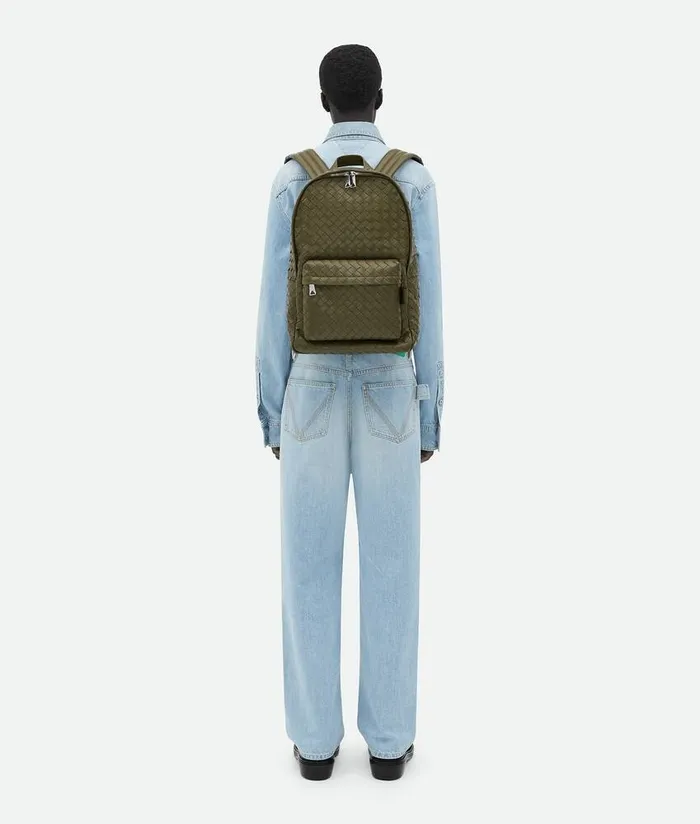 Men Bottega Veneta Backpack Intrecciato Backpack Mud