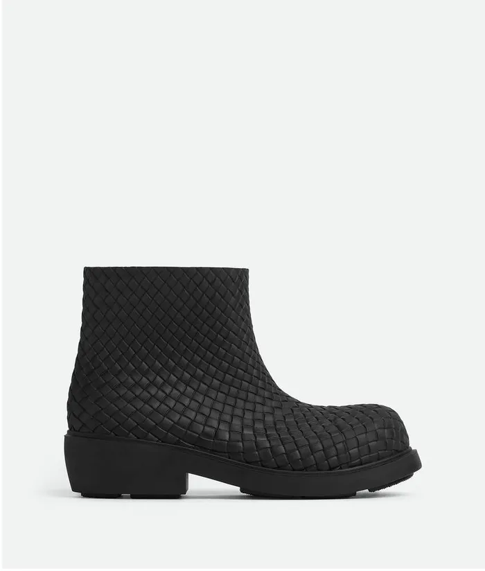 Men Bottega Veneta Boots Fireman Ankle Boot Black