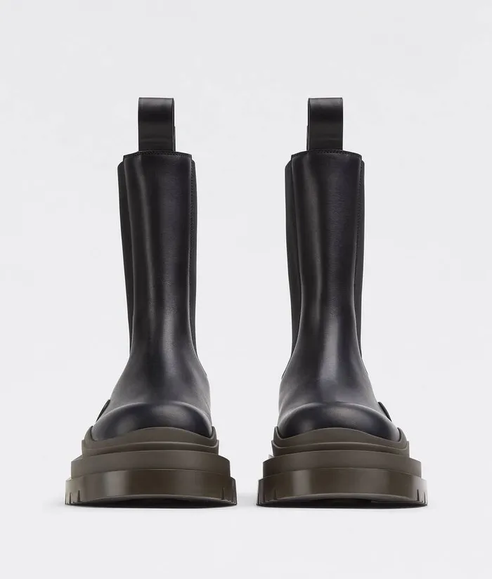 Men Bottega Veneta Boots Tire Chelsea Boot Black Camping