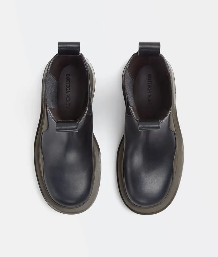 Men Bottega Veneta Boots Tire Chelsea Boot Black Camping