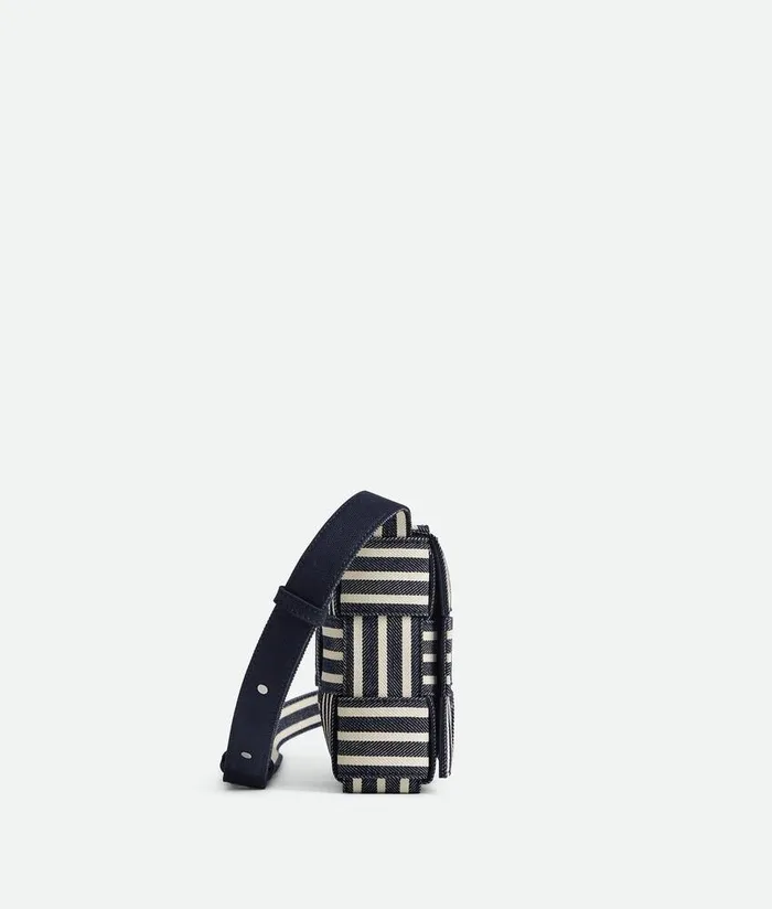 Men Bottega Veneta Crossbody Cassette Navywhiteblack