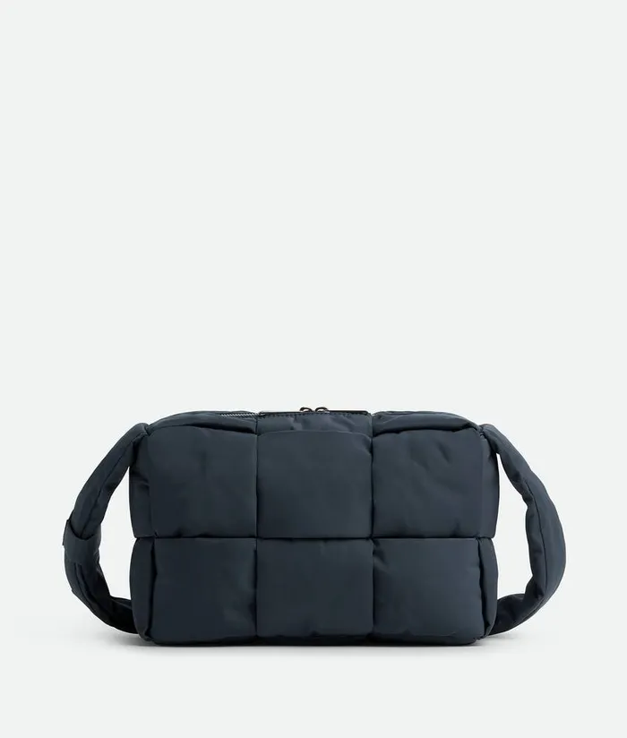 Men Bottega Veneta Crossbody Medium Arco Padded Camera Bag Shadow
