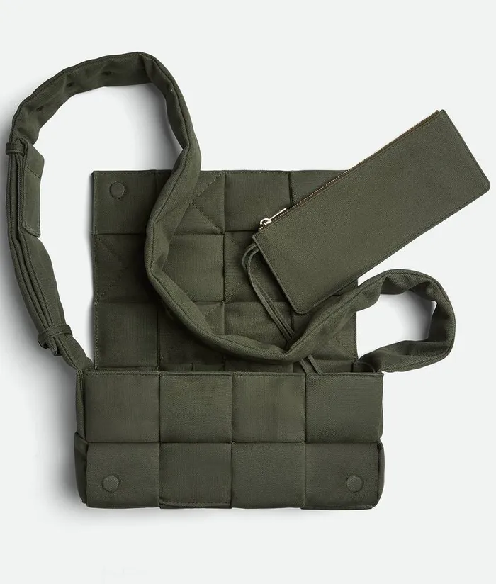 Men Bottega Veneta Crossbody Padded Tech Cassette Crocodile