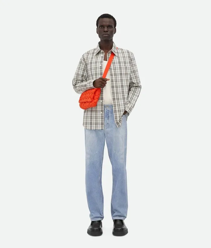 Men Bottega Veneta Crossbody Small Rumple Messenger Orange
