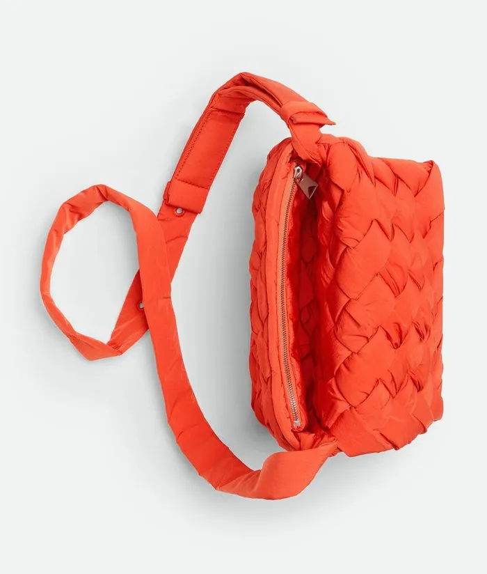 Men Bottega Veneta Crossbody Small Rumple Messenger Orange