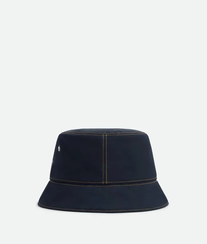Men Bottega Veneta Hats Tech Nylon Bucket Hat Navy