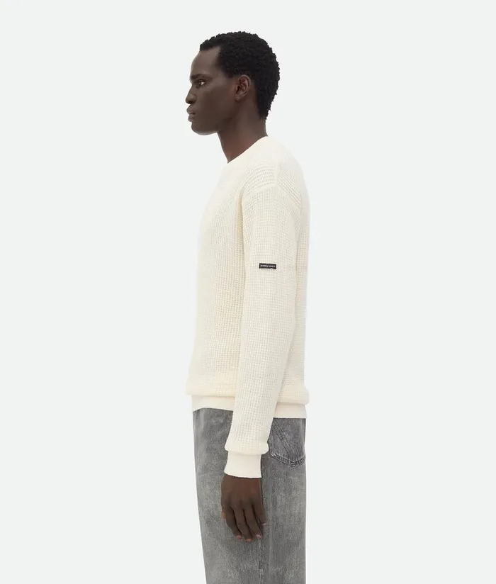 Men Bottega Veneta Knitwear Cotton Jumper Dovechalk