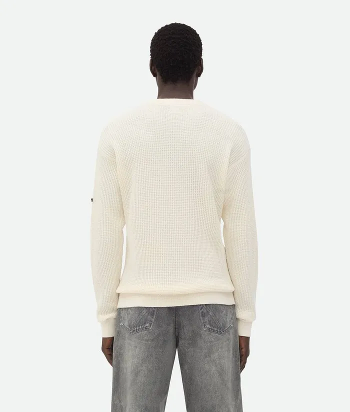 Men Bottega Veneta Knitwear Cotton Jumper Dovechalk