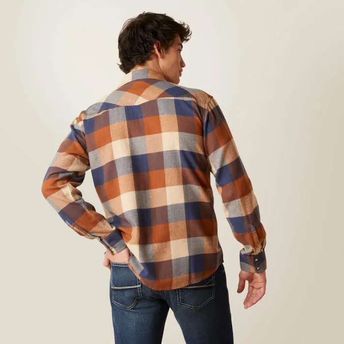 Men Button Down Shirts Ariat Haider Retro Fit Shirt Mohogany
