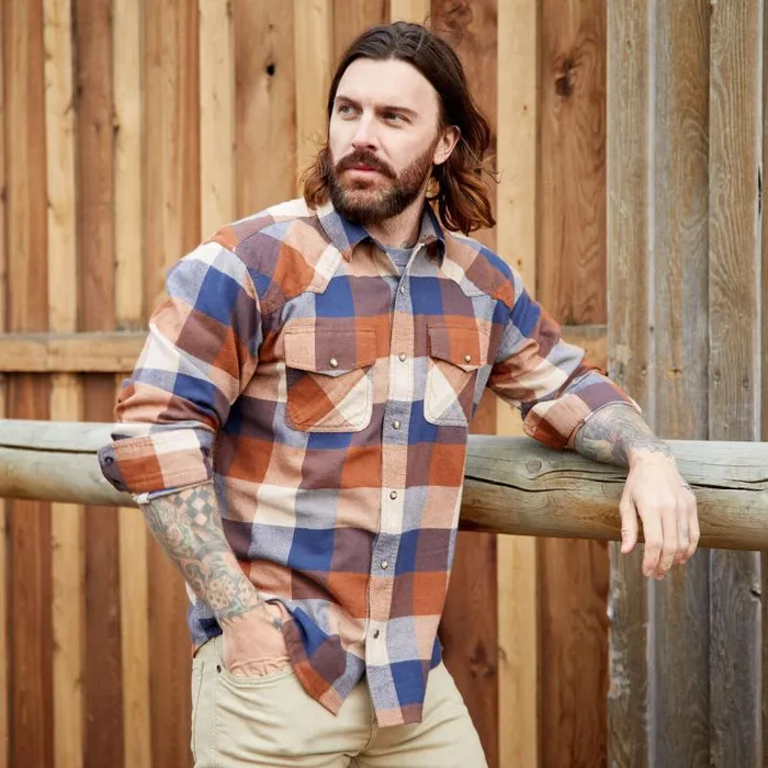 Men Button Down Shirts Ariat Haider Retro Fit Shirt Mohogany