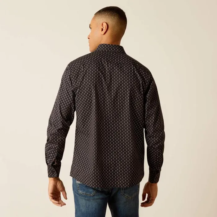 Men Button Down Shirts Ariat Mitchell Stretch Modern Fit Shirt Phantom Men Button Down Shirts Ariat Mitchell Stretch Modern Fit Shirt Phantom