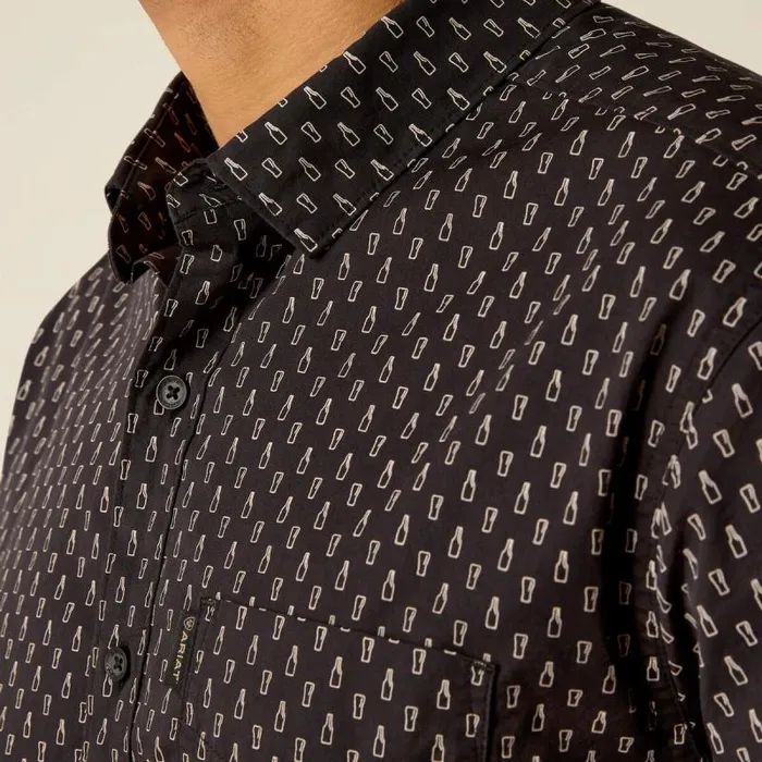 Men Button Down Shirts Ariat Mitchell Stretch Modern Fit Shirt Phantom Men Button Down Shirts Ariat Mitchell Stretch Modern Fit Shirt Phantom
