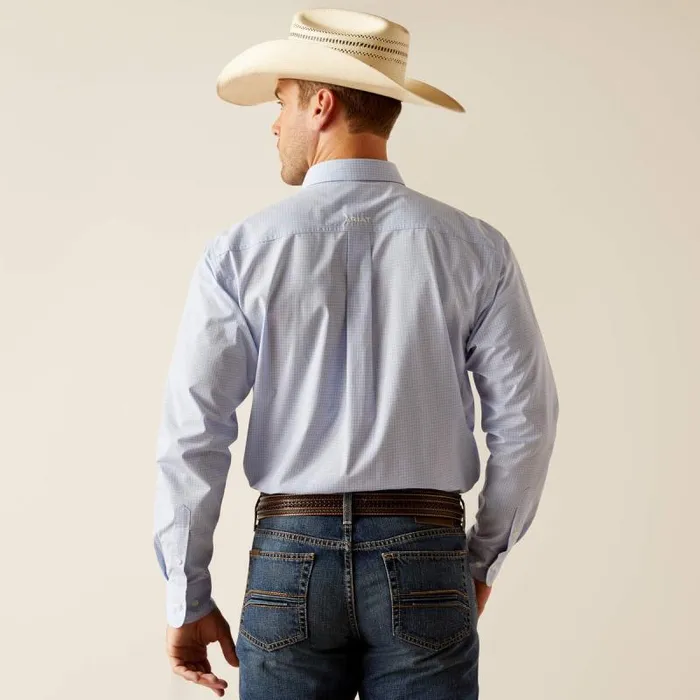 Men Button Down Shirts Ariat Pro Series Dabney Classic Fit Shirt Light Blue
