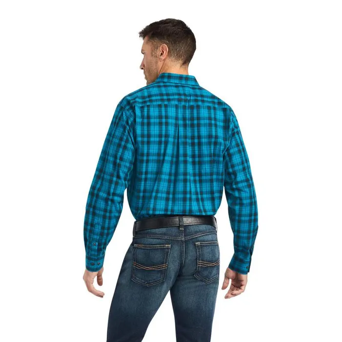 Men Button Down Shirts Ariat Pro Series Kingston Fitted Shirt Ocean Depths