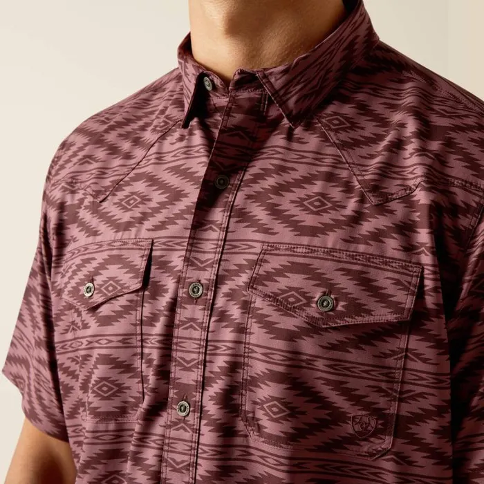 Men Button Down Shirts Ariat VentTEK Western Fitted Shirt Dark Redwood Men Button Down Shirts Ariat VentTEK Western Fitted Shirt Dark Redwood