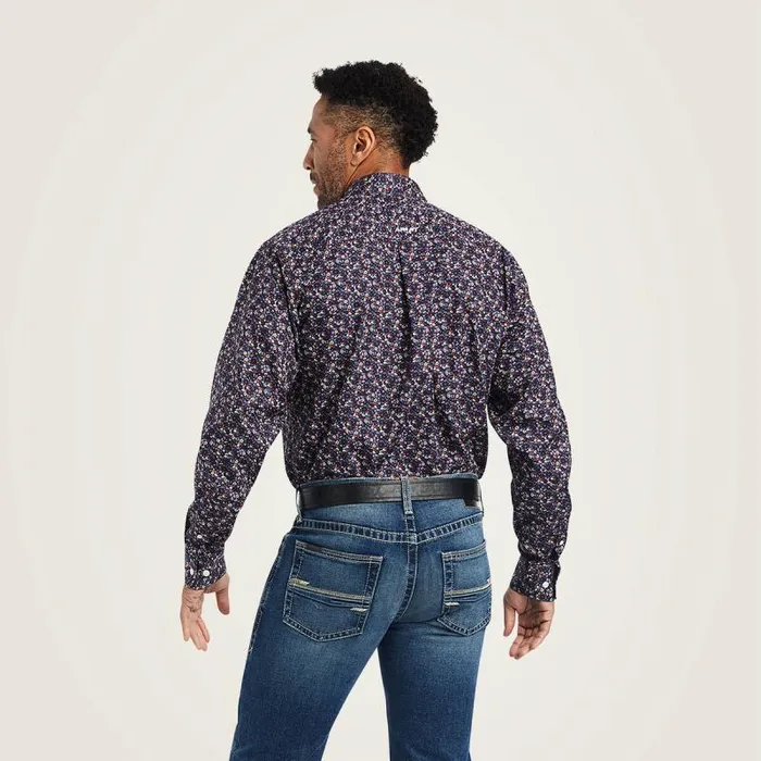 Men Button Down Shirts Ariat Wrinkle Free Elliott Fitted Shirt Black Men Button Down Shirts Ariat Wrinkle Free Elliott Fitted Shirt Black