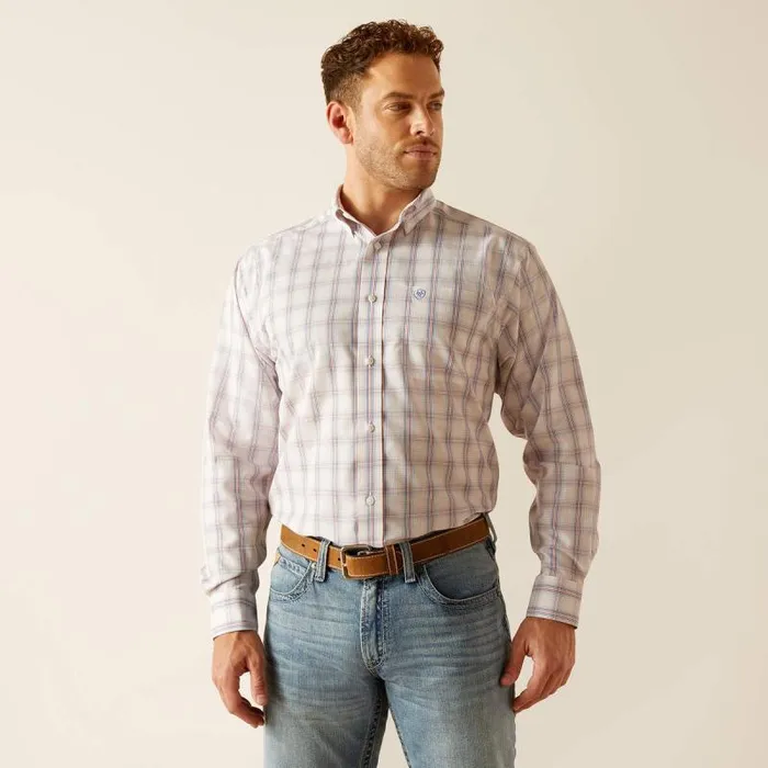 Men Button Down Shirts Ariat Wrinkle Free Raiden Classic Fit Shirt Cantaloupe