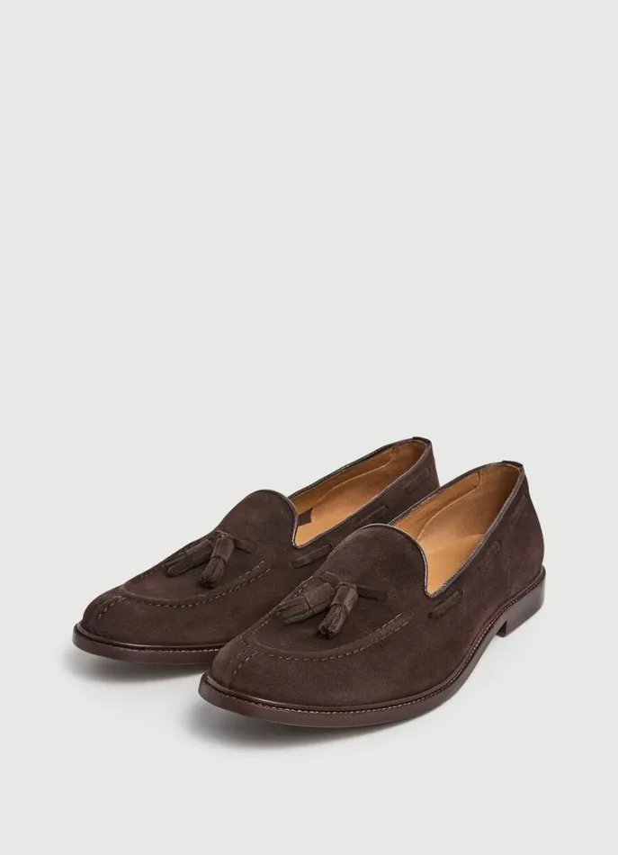 Men Casual Shoes Hackett London Moccasins With Suede Tassels Brown