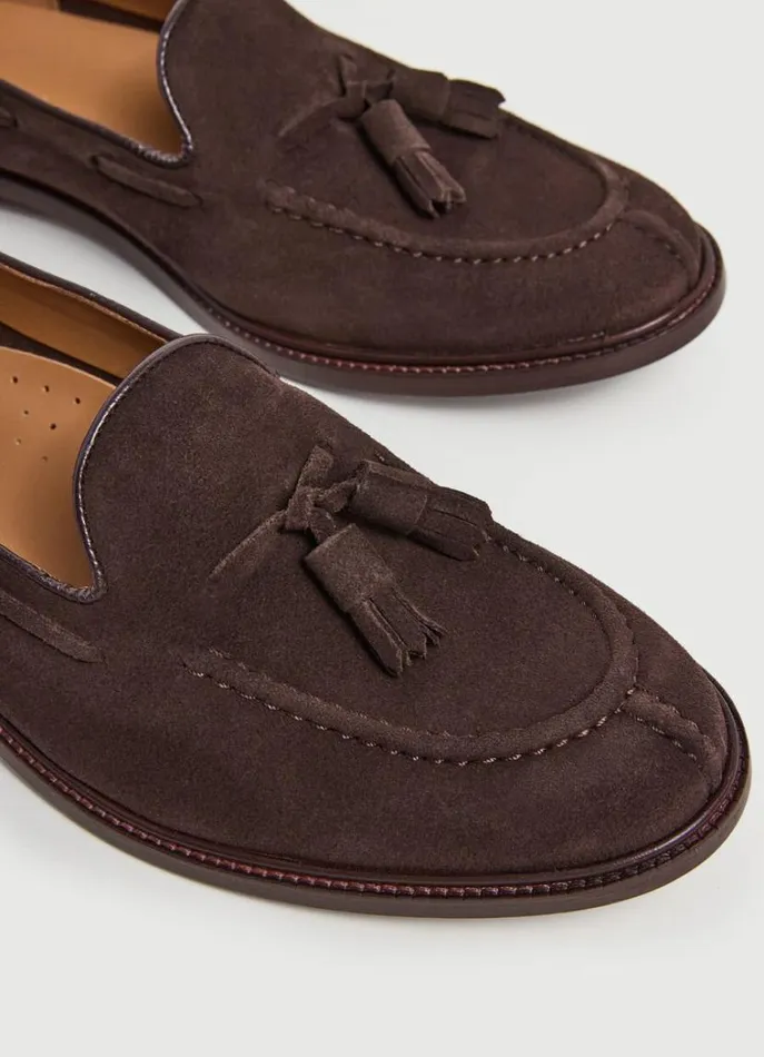 Men Casual Shoes Hackett London Moccasins With Suede Tassels Brown