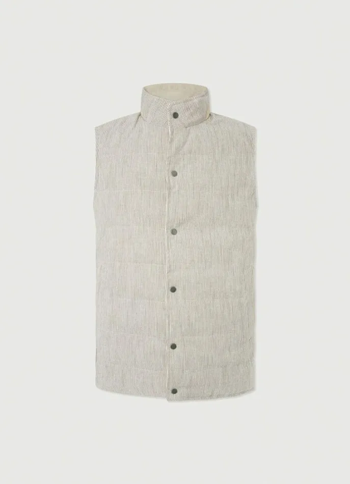 Men Coats and Jackets Hackett London Reversible Padded Gilet Beige