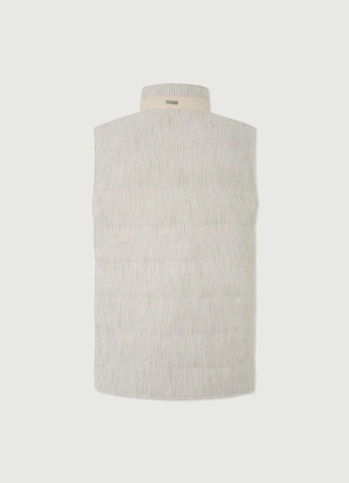 Men Coats and Jackets Hackett London Reversible Padded Gilet Beige