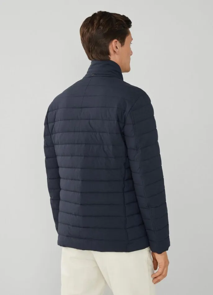 Men Coats and Jackets Hackett London Ultralight Padded Blazer Navy