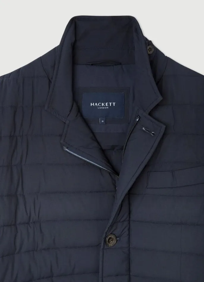 Men Coats and Jackets Hackett London Ultralight Padded Blazer Navy