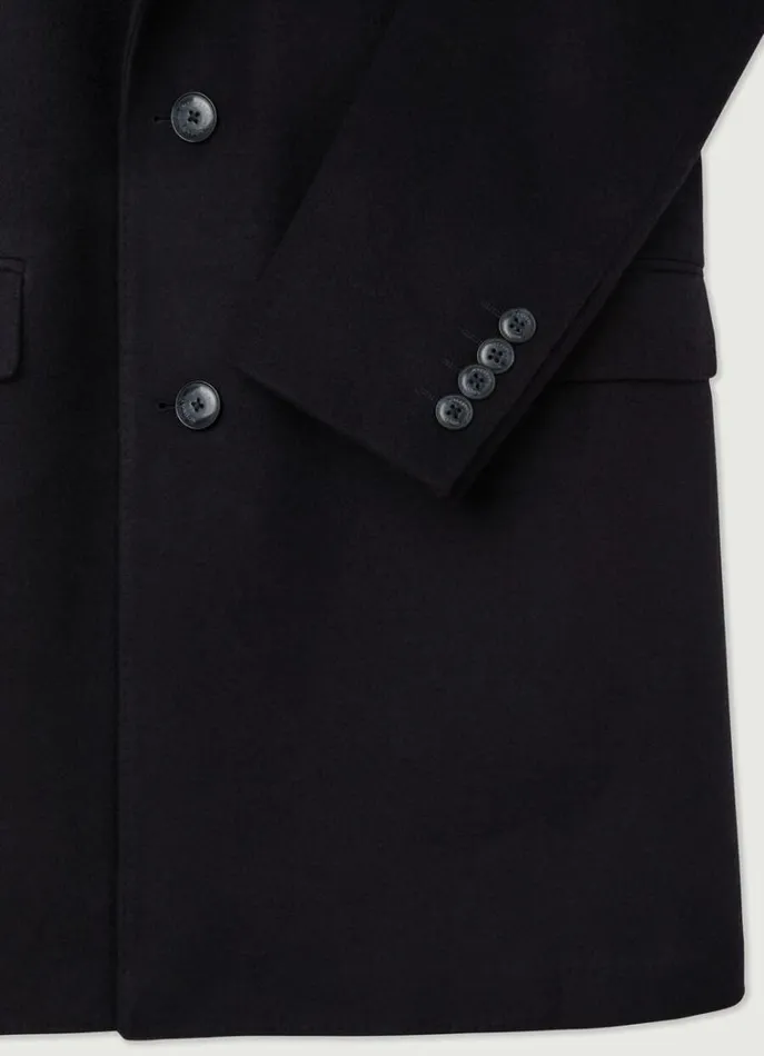 Men Coats and Jackets Hackett London Wool And Cashmere Coat Navy