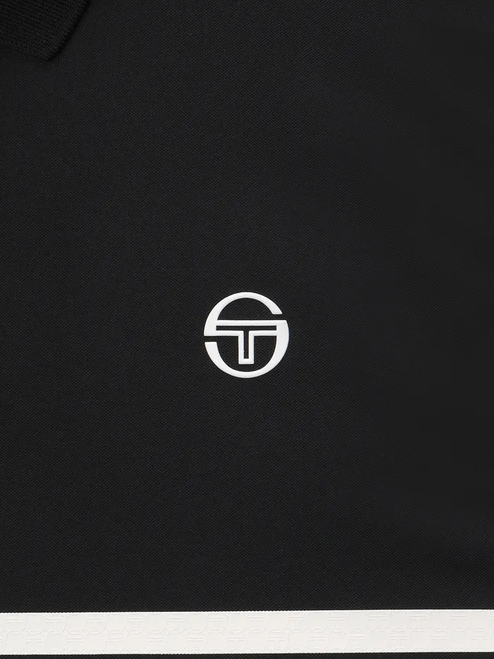 Men Court Styles Sergio Tacchini Essential Damarindo Polo Shirt Black Black