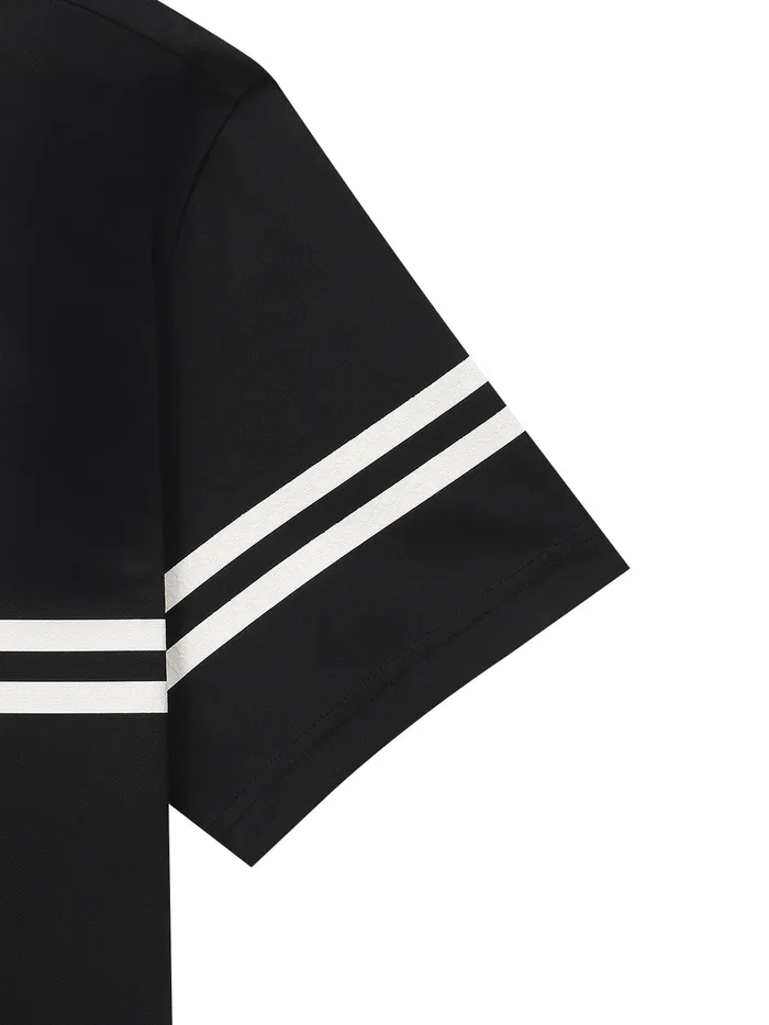 Men Court Styles Sergio Tacchini Essential Damarindo Polo Shirt Black Black