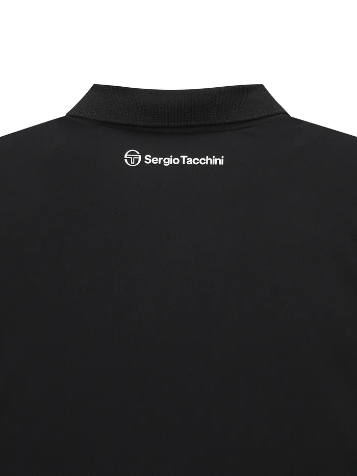 Men Court Styles Sergio Tacchini Essential Damarindo Polo Shirt Black Black
