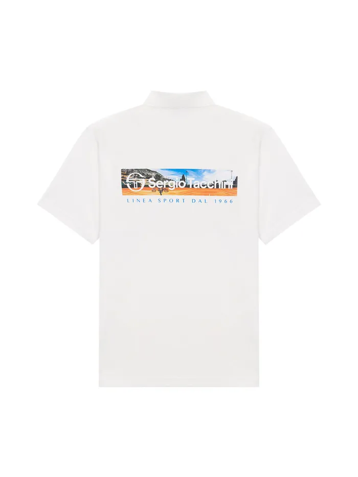 Men Court Styles Sergio Tacchini Graphic Polo Shirt Off White