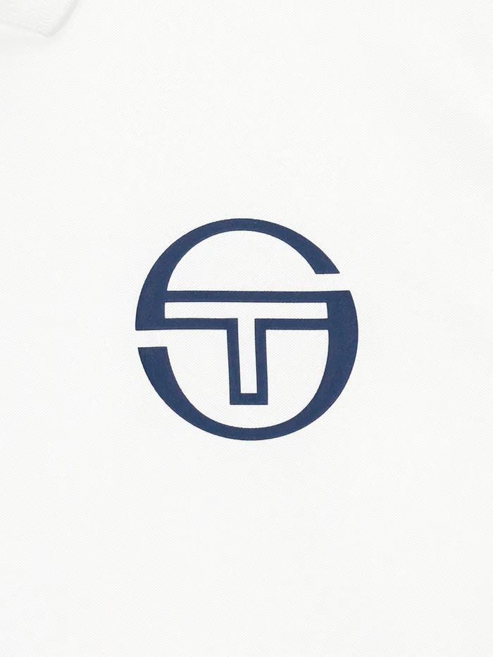 Men Court Styles Sergio Tacchini Graphic Polo Shirt Off White