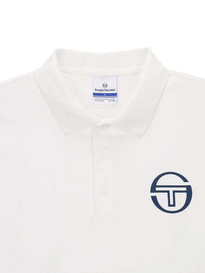 Men Court Styles Sergio Tacchini Graphic Polo Shirt Off White